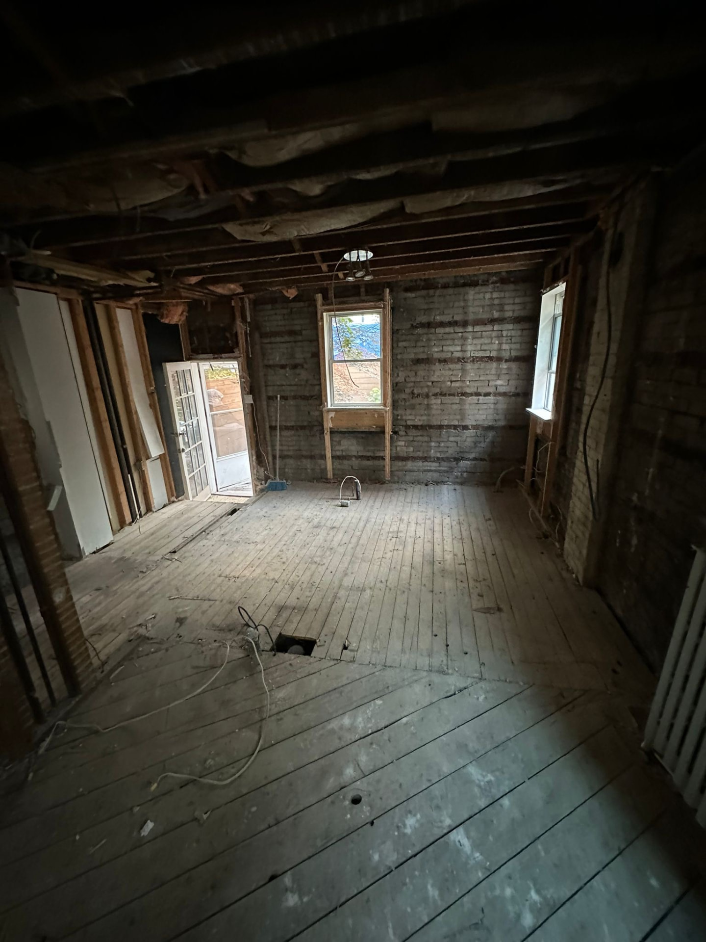 Cleared interior after demolition