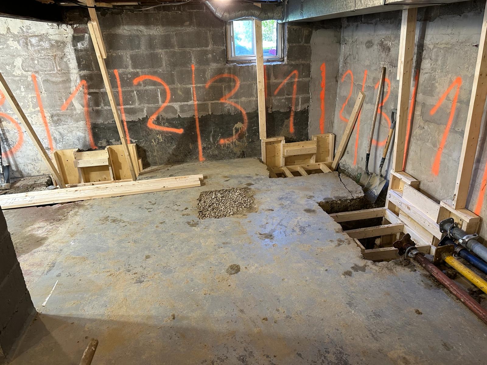 Underpinning project in Vaughan Toronto