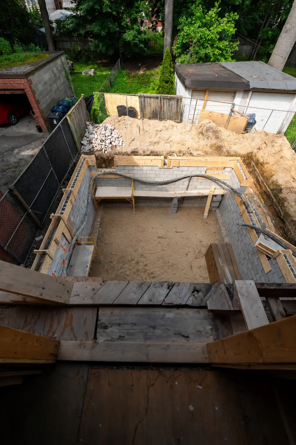 Foundation footprint for a new addition