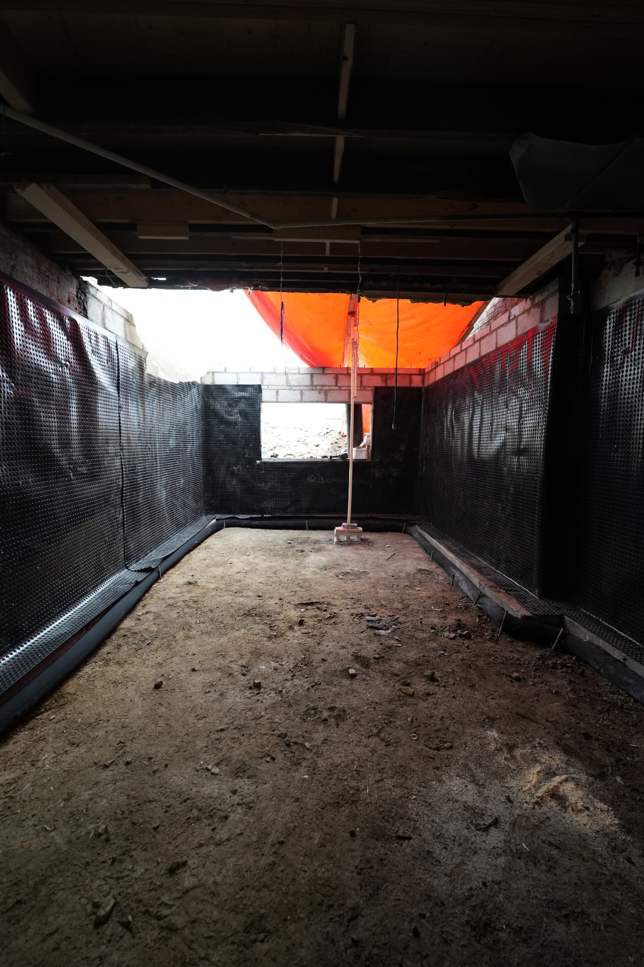 Home addition structural work in progress